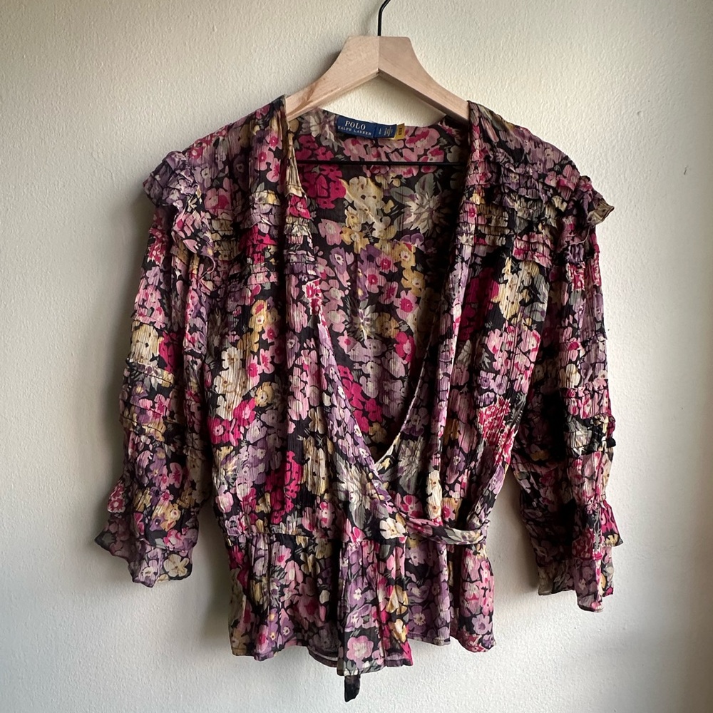 Polo Ralph Lauren Floral Wrap Blouse